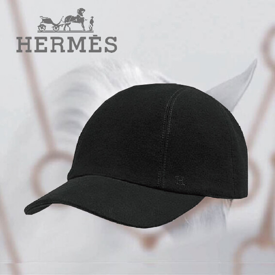エルメス帽子コピー H コットンスエードキャップ ブラック H162071N 0260