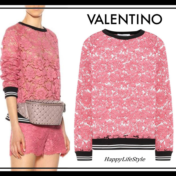 VALENTINO lovely スウェット トレーナー Heavy Lace スウェットシャツ ヘビー レース Sweat Shirt ヴァレンティノ Tシャツ コピー