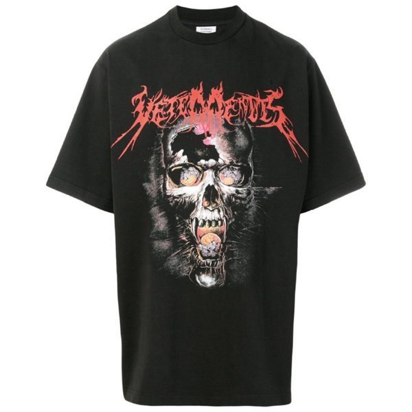 ヴェトモン tシャツ コピー VETEMENTS Heavy Metal オーバーサイズ Tシャツ デザインプリント