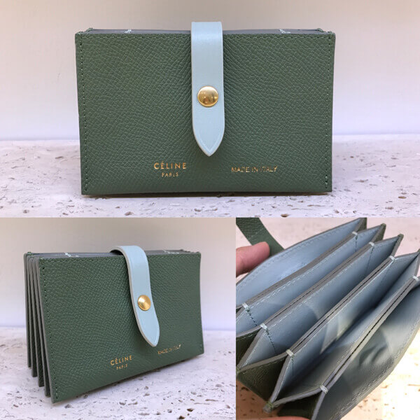 2018SS セリーヌ 財布コピー Accordeonカードケース 104323A15.31OV Olive アコーディオン式カードホルダー
