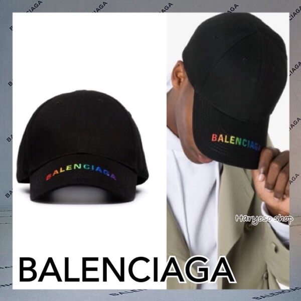 バレンシアガ 帽子 偽物 バレンシアガ マルチカラー エンブロイダリー ロゴ キャップ