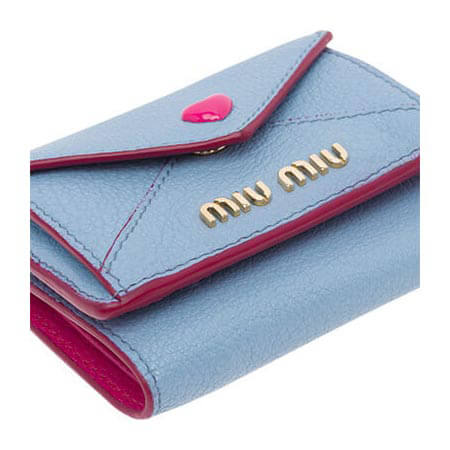 ミュウミュウ 財布 コピー ラブレター 財布 ハートレター三つ折りミニウォレット 5MH021_2BC3_F0637