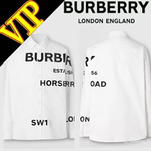 Burberry バーバリー シャツ コピー ホースフェリープリントコットンオーバーサイズシャツ 80237761
