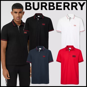 【BURBERRY】バーバリー ポロシャツ コピー ロゴアップリケコットンピケ 全4色80259721