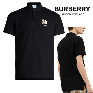 【BURBERRY】バーバリー ポロシャツ コピー ロゴ刺繍 コットン