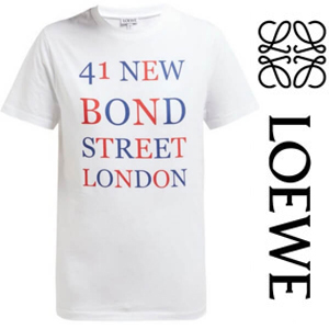 【ロエベ】BOND STREET ＆ロエベ Tシャツ コピー ロゴプリントコットンTシャツ S6199724CR