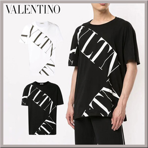 2019AW 新作 VALENTINO ヴァレンティノ Tシャツ コピー マクロVLTNグリッド ロゴ 2色 SV3MG02P5FVA01