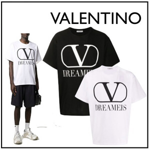 VALENTINO ヴァレンティノ Tシャツ コピー/ Vロゴ ドリーマーズ Tシャツ