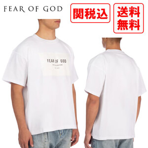 関税・送料込 FEAR OF GOD パロディWHITE COTTON Tシャツ