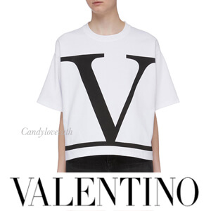 VALENTINO ヴァレンティノ Tシャツ コピー VALENTINO Vロゴ ジャージ Tシャツ SB3MG01Y4Q1A01