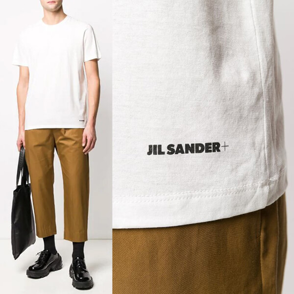 【Jil Sander】裾ロゴ 半袖 Tシャツ コピー JPUS706530MS248808 100