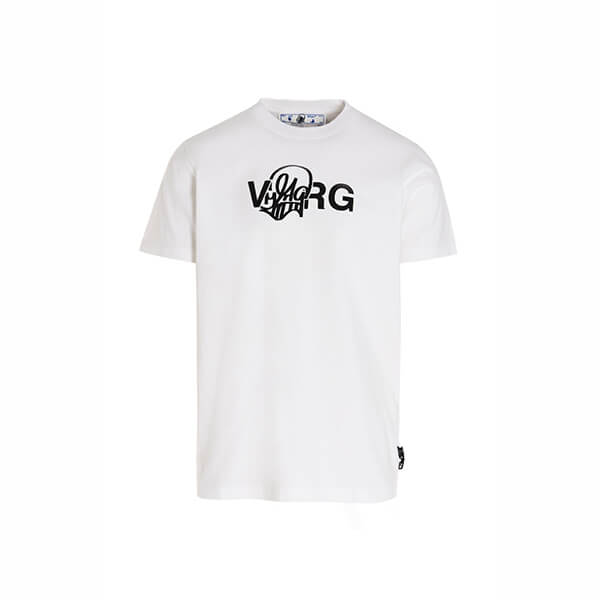 オフホワイトx Katsu Fatlock ロゴ Tシャツ ホワイト