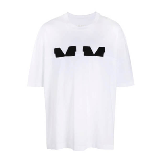 【メゾンマルジェラ コピー】MM パッチ コットン 半袖Tシャツ/ ホワイト