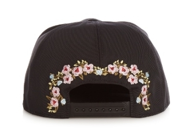 2017年 ジバンシィ 帽子コピー ブラック Floral-embroideredキャップ