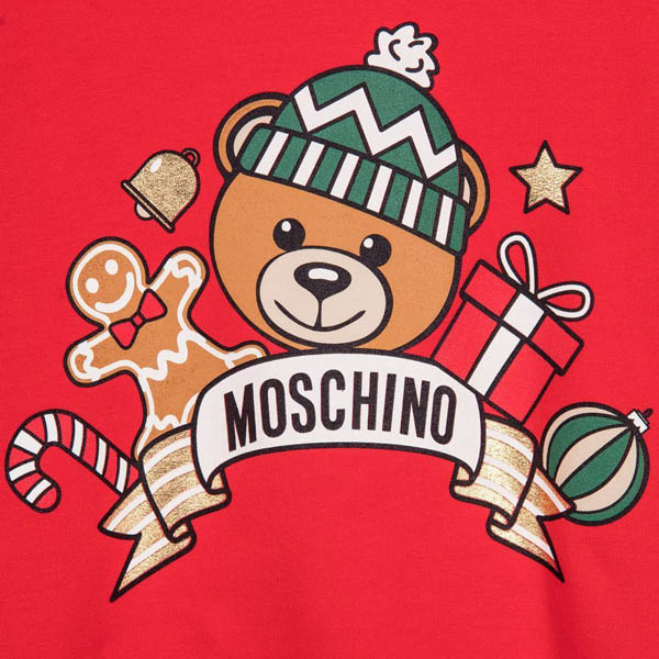 モスキーノ コピーMOSCHINO 2018 クリスマス テディロゴ スウェット スウェット・トレーナー