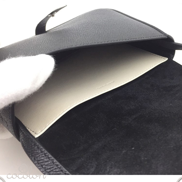 セリーヌ ショルダーバッグ ポシェット ベルト装飾 黒ブラック ストラップ付ポシェット セリーヌコピー 109503AI5.27SX