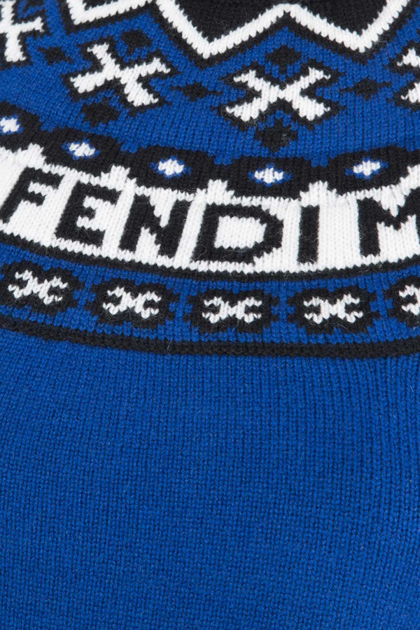 フェンディ ニット セーター ウールブレンドセーター ブルー FZY513A0B2 F0CS8 フェンディ コート コピー
