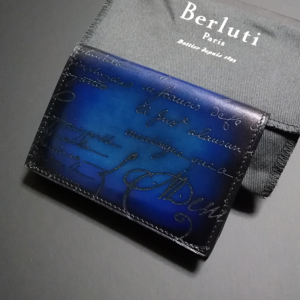 ベルルッティ財布 コピーBerluti IMBUIA ブルーパティーヌ カードケース